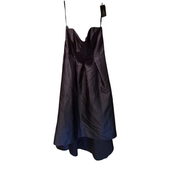 Alfred Sung Strapless High Low ballgown in Midnight Size 12 NWT - Picture 1 of 6